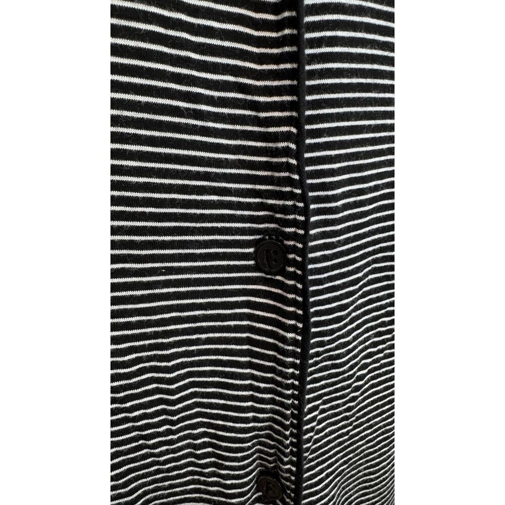 Maison Du Soir Black & White Stripe Pajama Set Si… - image 3